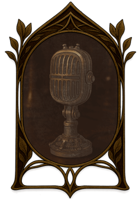 illustration du podcast en style steampunk vintage – Les Lettres Minocha - les Archives sonores des soeurs Minocha